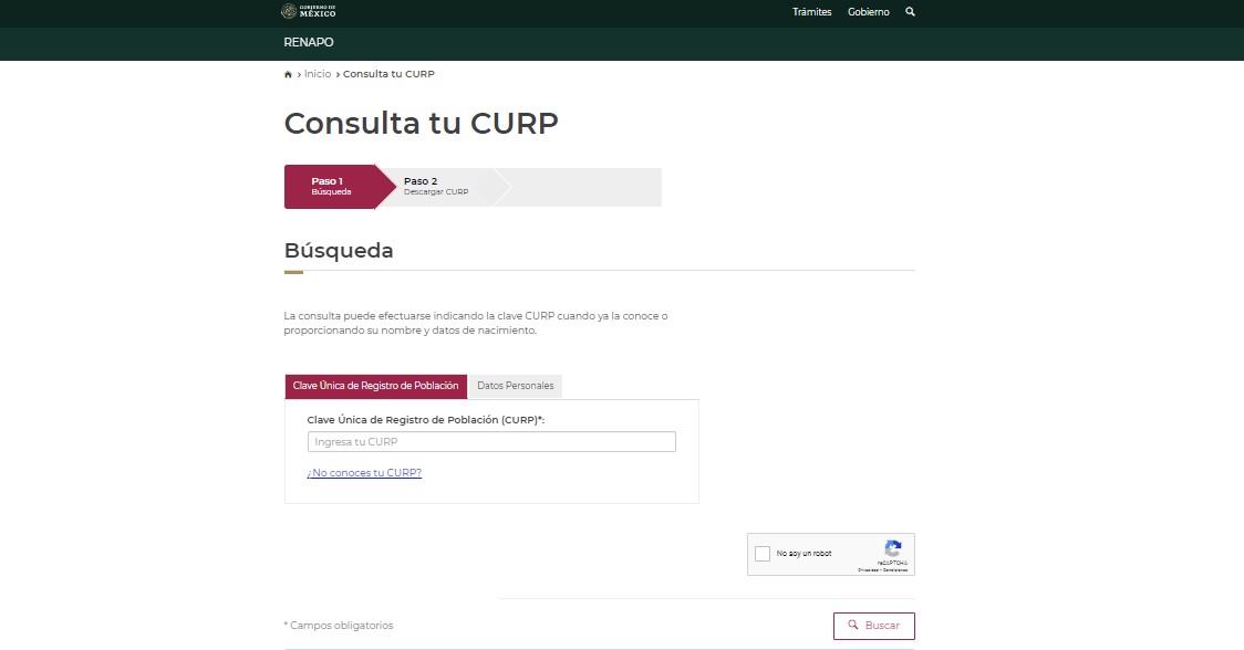 CURP gratis PDF