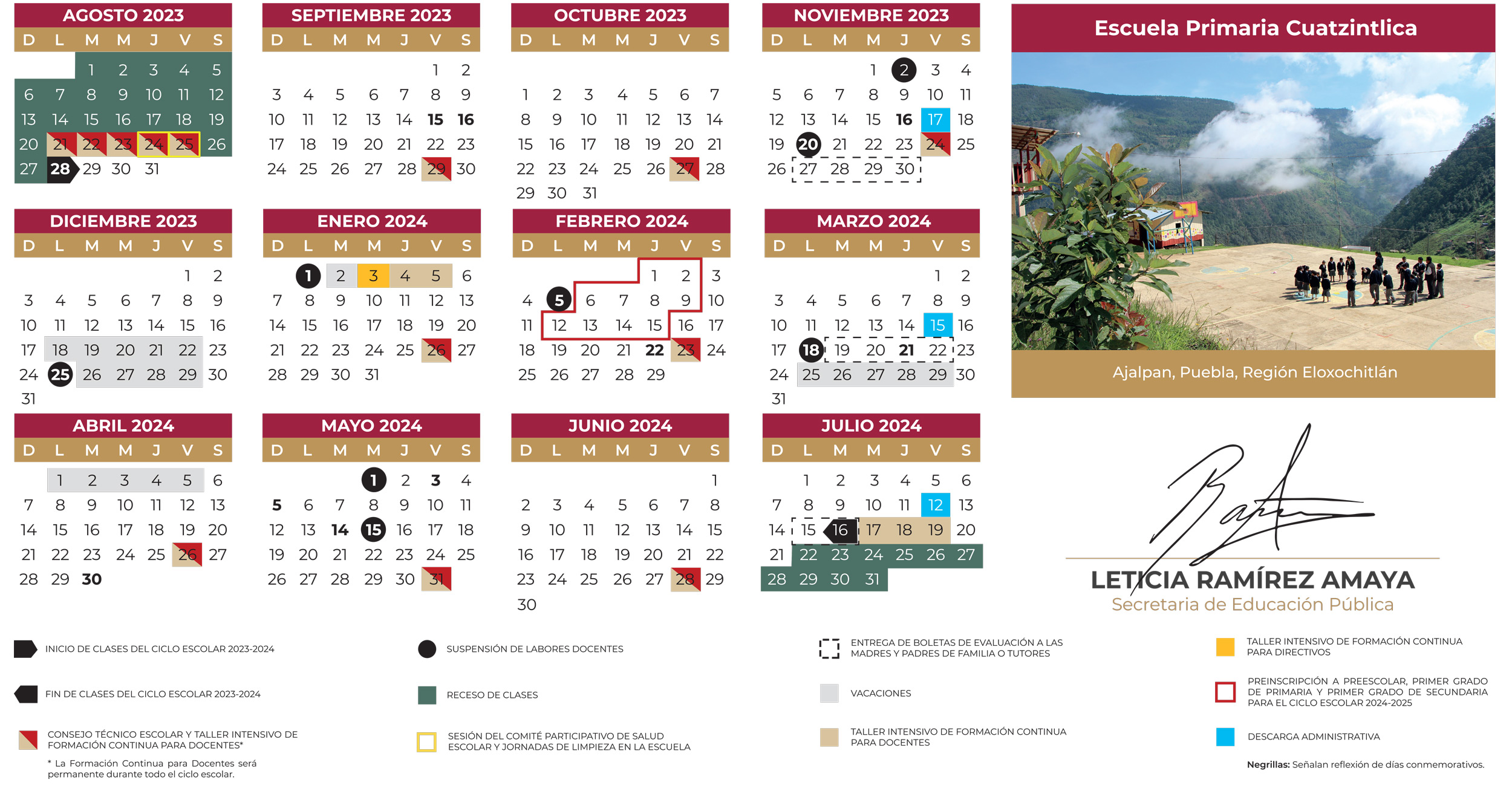 calendario SEP 2023-2024