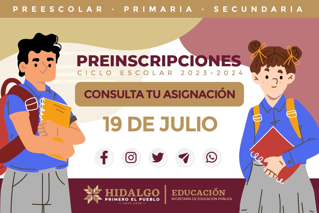 SEPH consulta de asignación de escuela Hidalgo