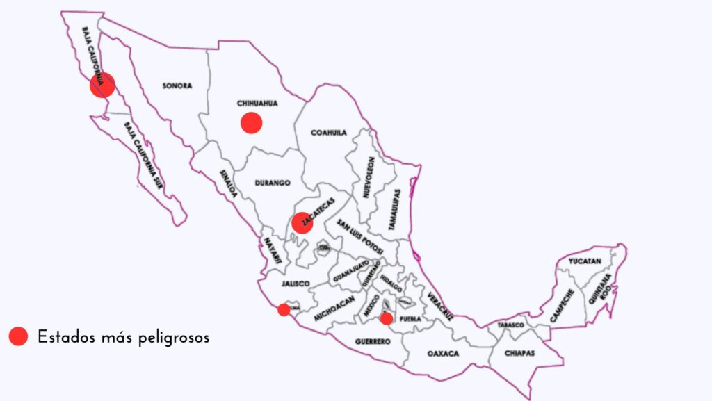 estados más peligrosos de México 