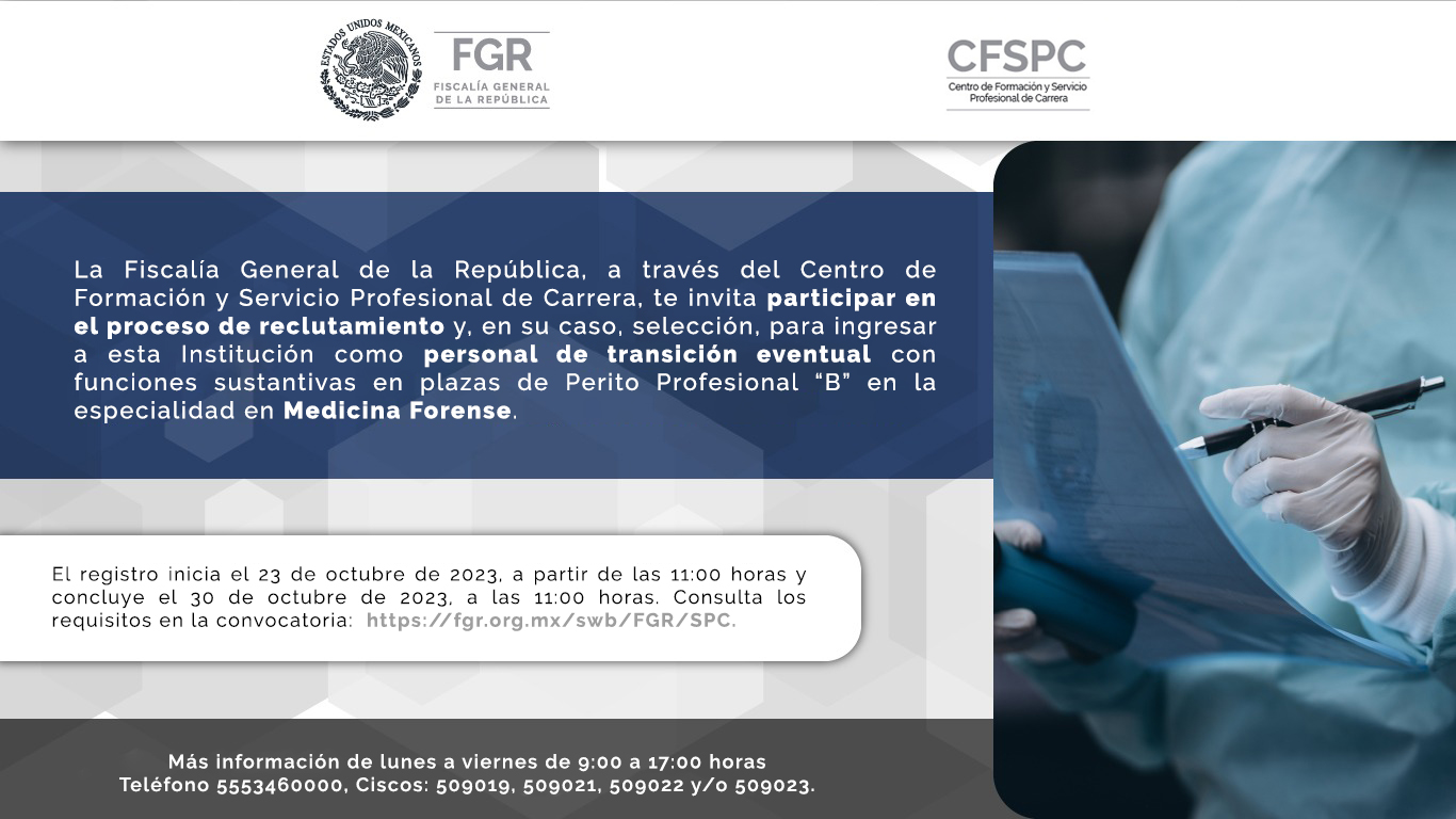 Convocatoria Fiscalía General de la República 2023 FGR 