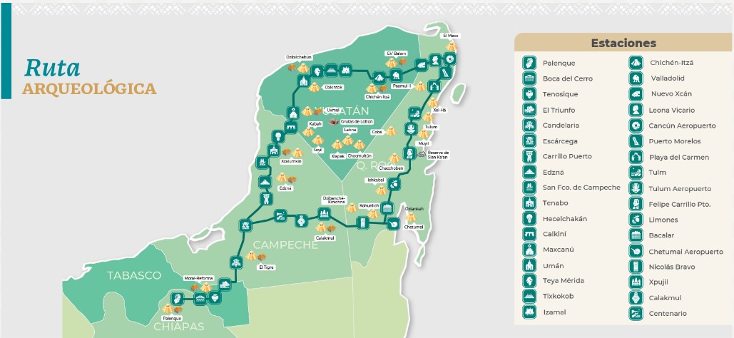 ruta Tren maya boletos, costo, mapa