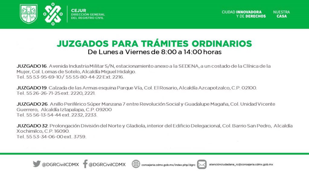 El Registro Civil de CDMX sí está abierto para tramitar el