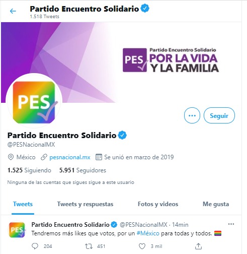 PES partido encuentro solidiario twitter