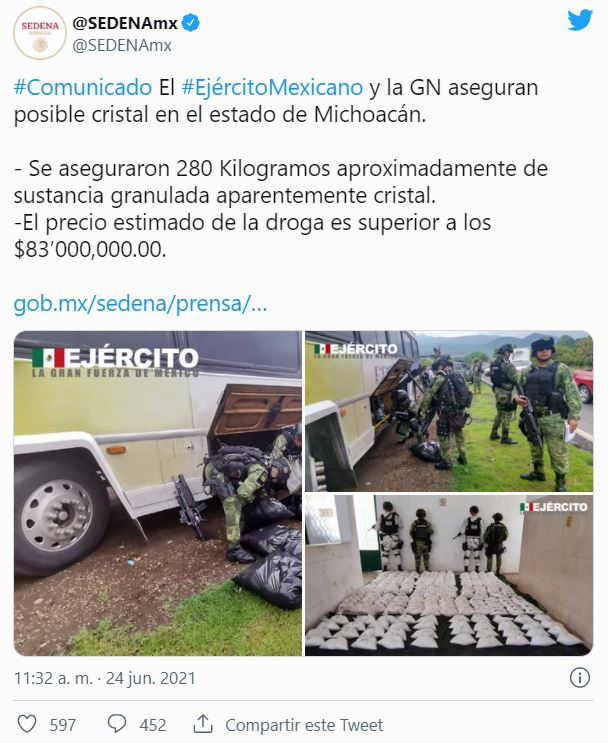 Por fin, el Ejército explica por qué borró el logo de Morena de un camión con droga 3