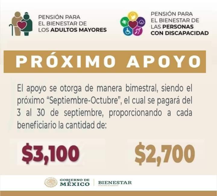 Este es el monto de la pensión para adultos mayores | Foto: Gobierno de México 