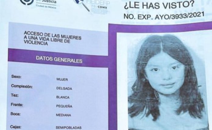 Samantha desaparecio en la alcaldía Azcapotzalco | Foto: Twitter FGJ