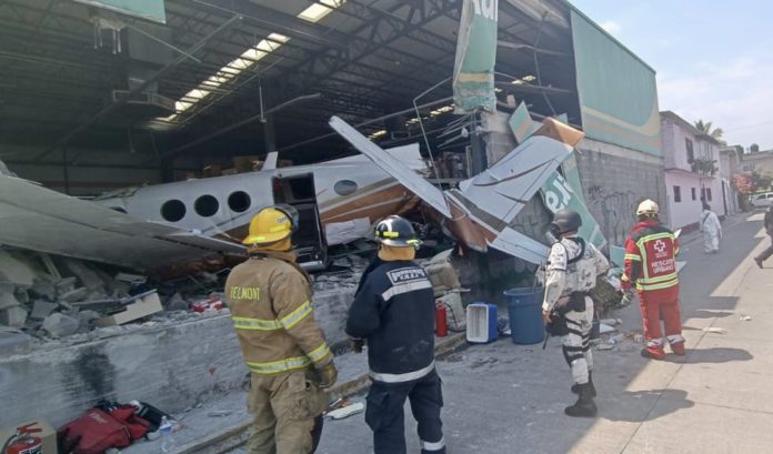 Así se ve el lugar donde cayó la avioneta en Morelos | Foto: Twitter Guardia Nacional