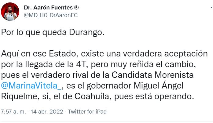 Elecciones Durango 2022. Lideresas del PRI de Coahuila operan para Enrique Villegas, acusan portada 4