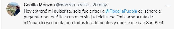 El viernes, Cecilia Monzón denunció que su caso por pensión alimenticia no avanzaba | Foto: Twitter Cecilia Monzón 