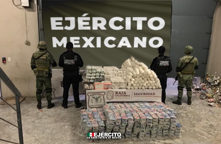 El ejército quitó los logos de la Secretaría de Seguridad de Baja California | Foto: SEDENA