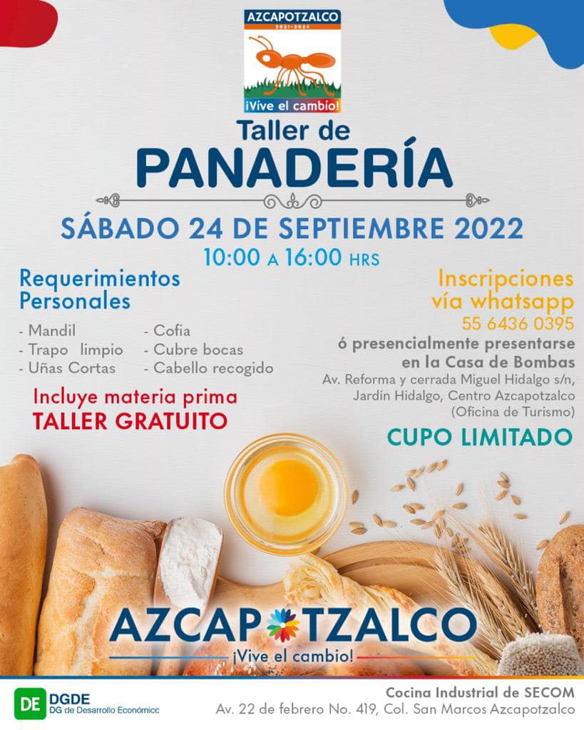 Para pedir informes o hacer el registro al curso de panadería, escribe a este número de Whatsapp | Foto: Alcaldía Azcapotzalco 