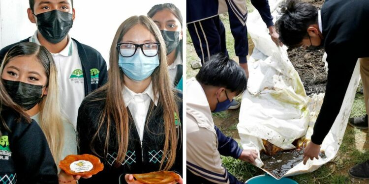 Los estudiantes se dieron cuenta de que en su comunidadse tiran grandes cantidades de basura y plástico, como el unicel | Foto: Gobierno Edomex
