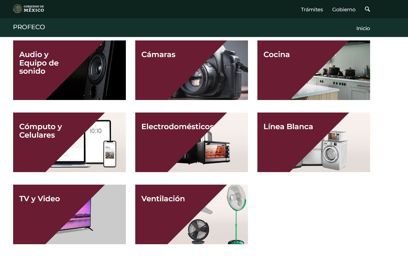 Estos son algunos de los productos que puedes comparar en la página de PROFECO | Foto: PROFECO