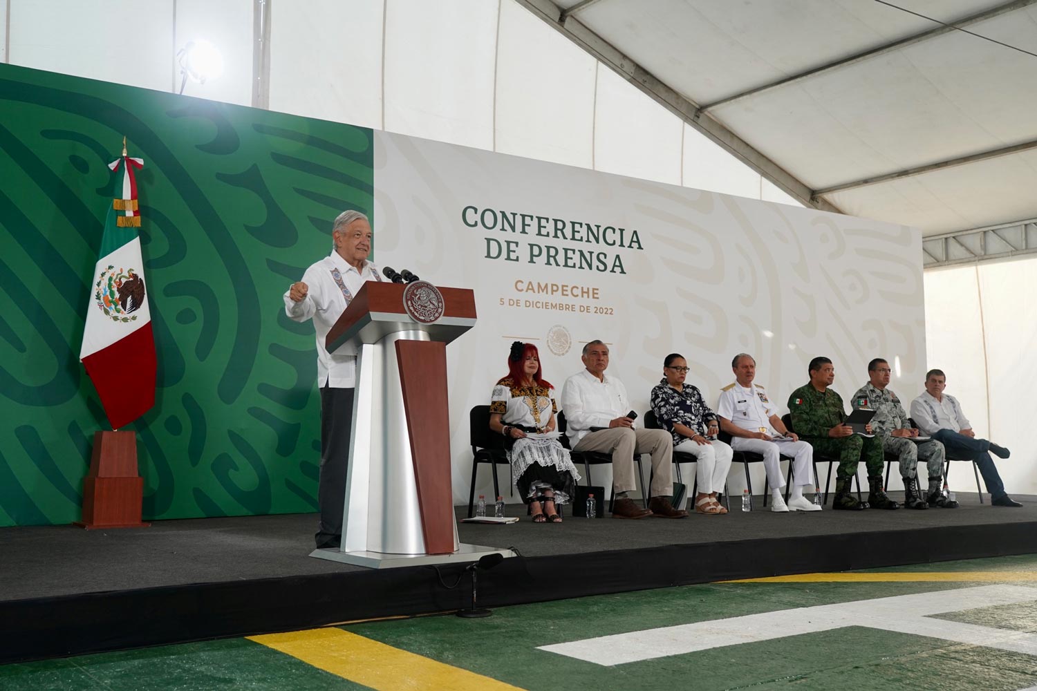 La conferencia matutina de este lunes fue desde Campeche | Foto: AMLO 
