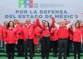 El Partido Revolucionario Institucional (PRI) en el Estado de México presentó cómo será su estructura operativa por la defensa para las próximas elecciones | Foto: Twitter Alejandra del Moral