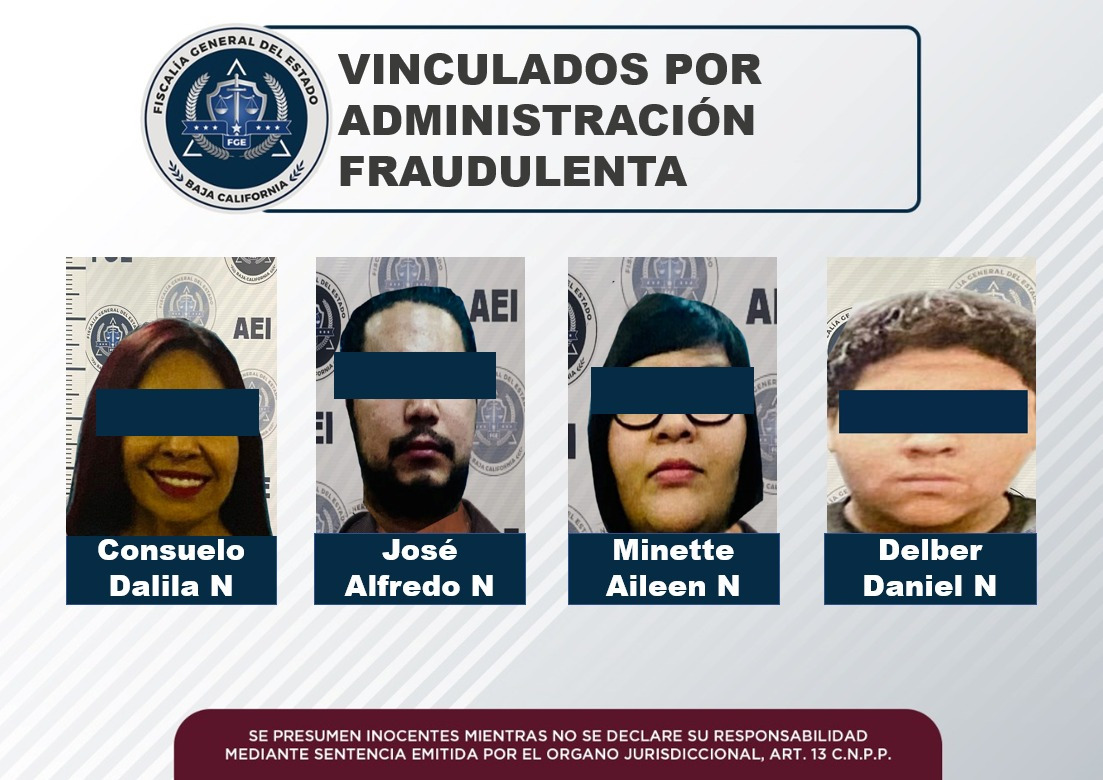 Ficha de aprehensión de la FGE de los involucrados en el caso CamacCrédito: Cortesía Fiscalía General del Estado de Baja California
