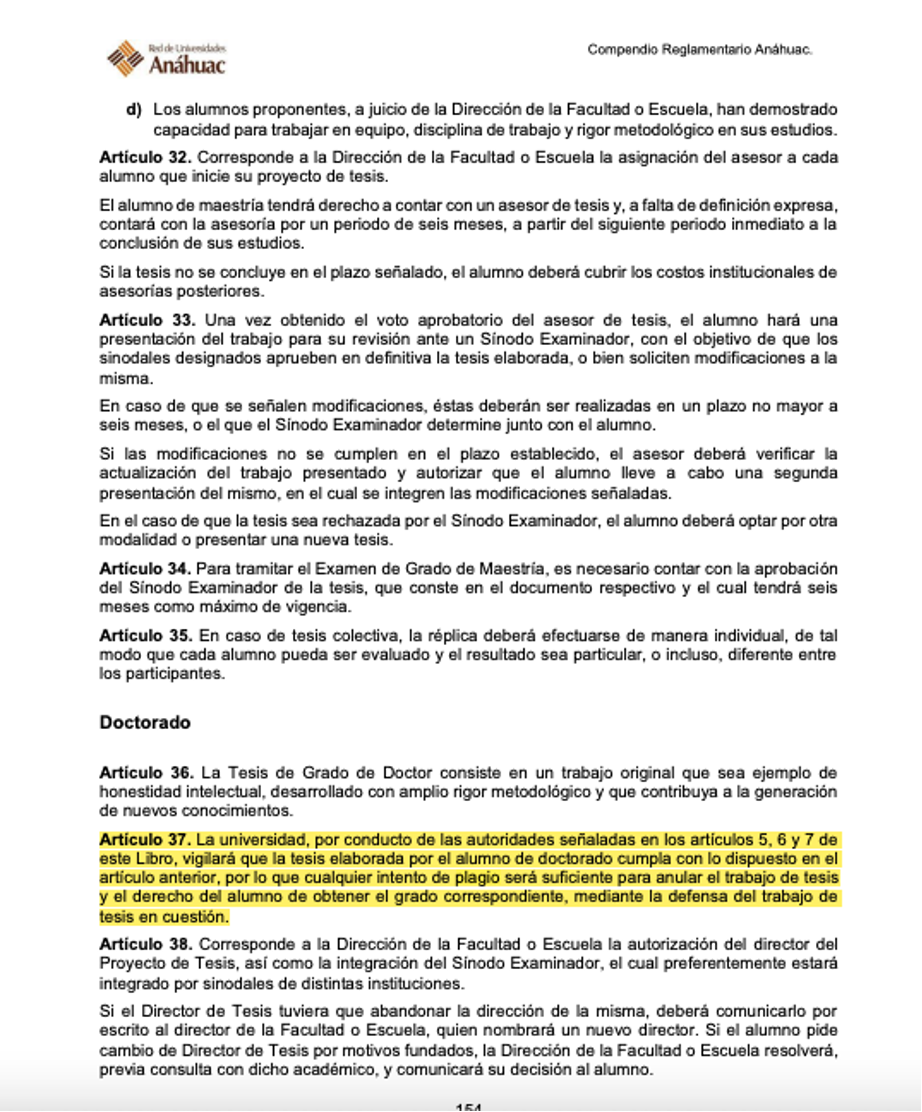 Compendio Reglamentario Anáhuac, 2023, sobre anulación por plagio.