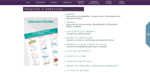 Así luce el portal de la Secretaría de Educación de Coahuila en el que podrás consultar la boleta de calificaciones de tu hijo / imagen: datanoticias.com