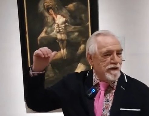 El Museo del Prado subió un video a su cuenta de Tik Tok donde el actor habla de la pintura. FOTO: RRSS
