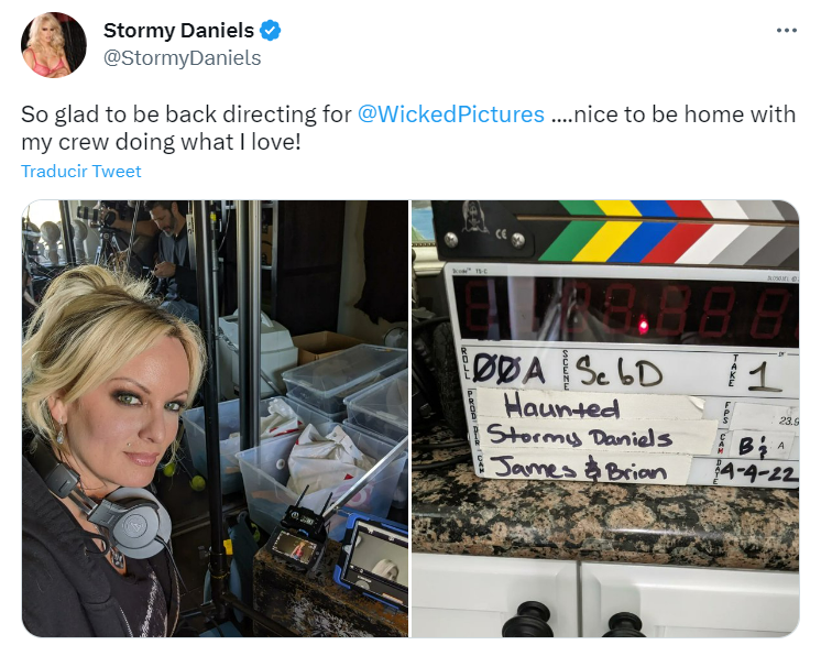 Stormy Daniels es, actualmente, la directora de Wicked Pictures, una casa productora de contenido para adultos. FOTO: Twitter