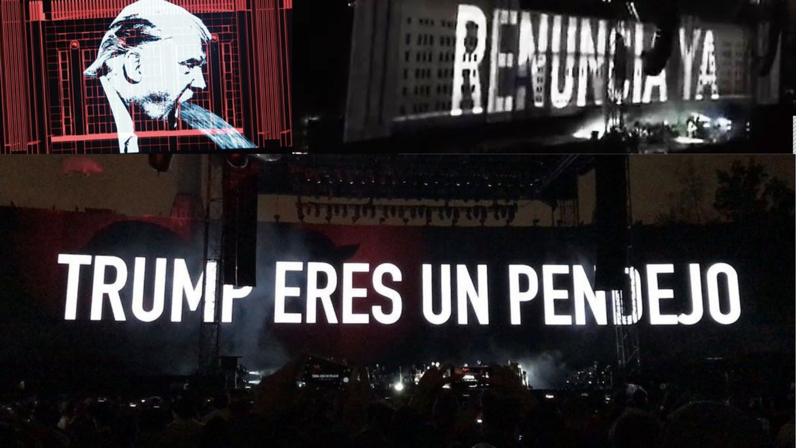 Protestas en el concierto de Roger Waters Foto: Datanoticias