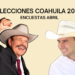 Jiménez y Guadiana lideran encuestas de Coahuila.