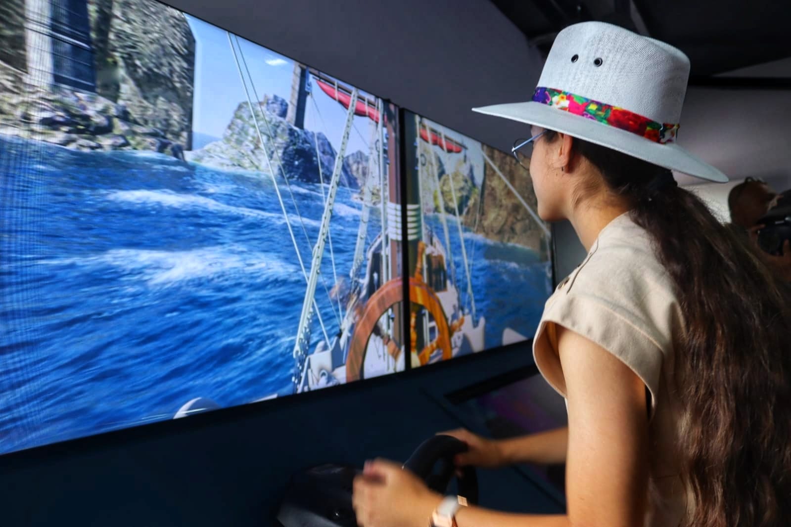 El Barco Utopía en Iztapalapa tiene un simulador de navegación gratuito. FOTO: Twitter @TurismoCDMX