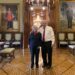 Poniatowska y AMLO en Palacio Nacional.