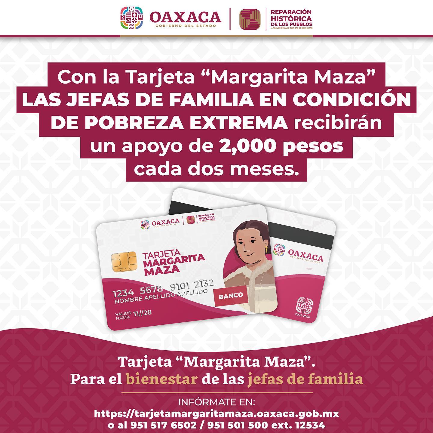 tarjeta margarita maza Oaxaca 2023