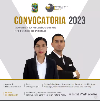 Convocatoria Fiscalía de Puebla 2023 trabajo
