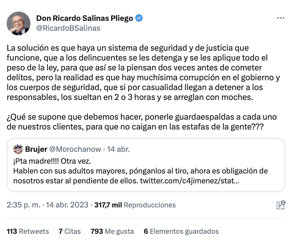 Salinas Pliego responde a 'exigencias' de los usuarios de Banco Azteca.