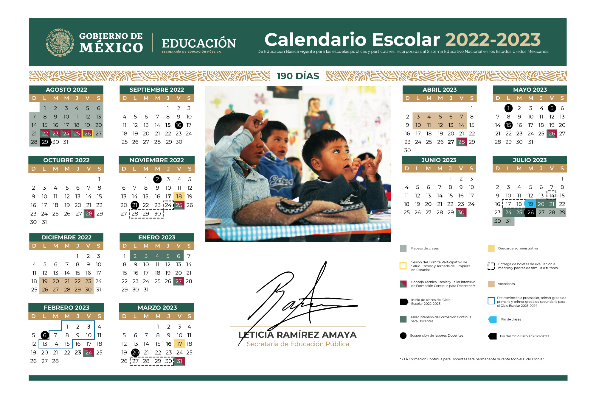 Calendario SEP 2023