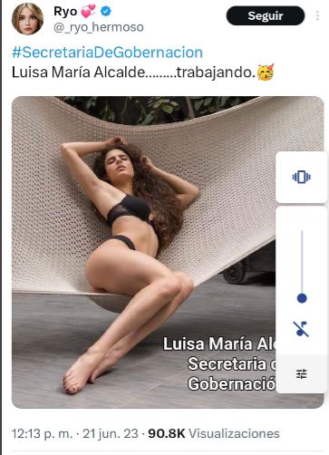 Foto de Luisa María Alcalde posando es falsa, es de una modelo mexicana 2