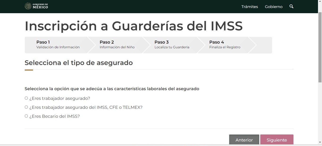 Inscripción guardería IMSS en línea
