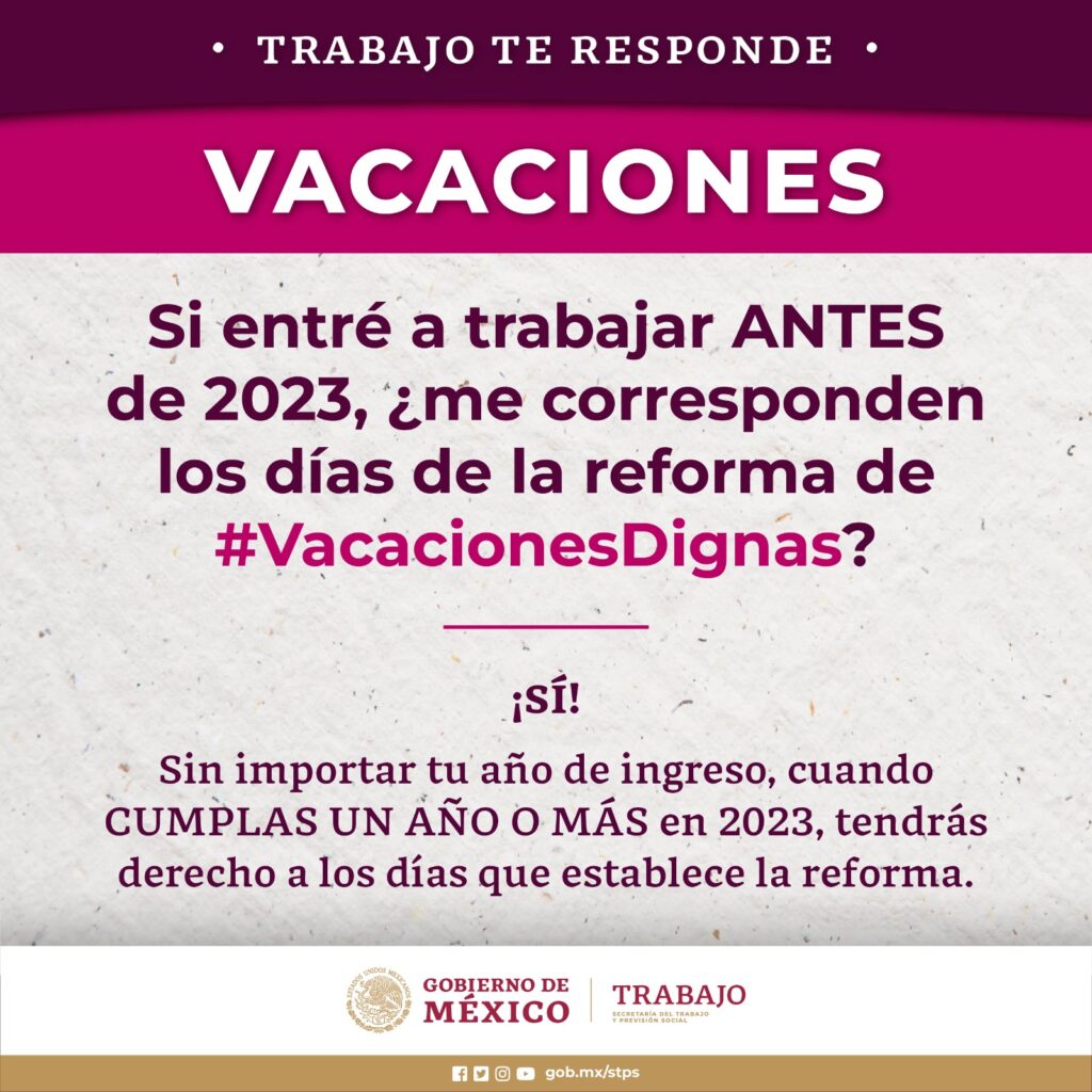 Tabla De Vacaciones Conoce Cuántos Días De Descanso Te Corresponden De Acuerdo A Tu Antigüedad 3419