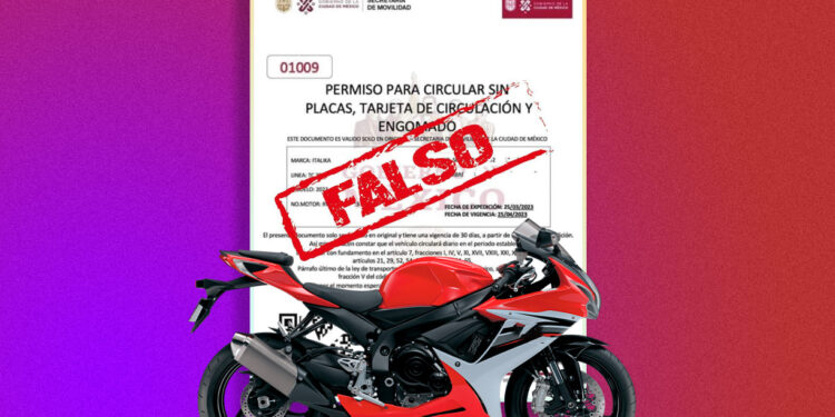 Permiso para circular sin placas para motos en CDMX no existe, es un fraude portada
