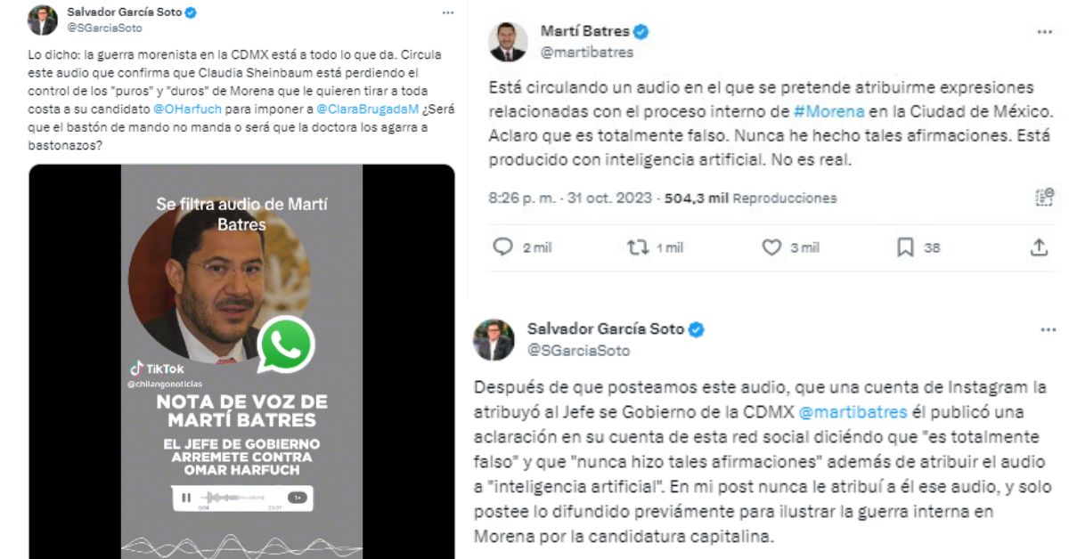 Martí Batres audio contra Omar García Harfuch 