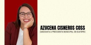 Azucena Cisneros Coss, candidata a la presidencia municipal de Ecatepec.